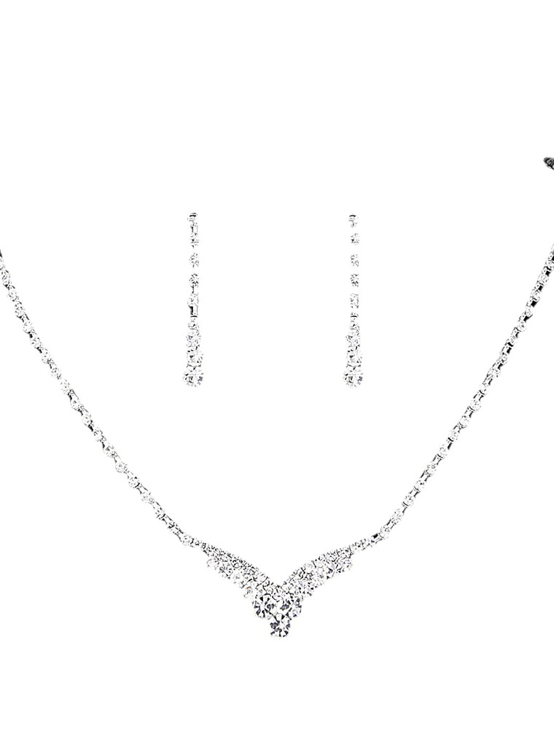 Bridal Jewelry Sets 2pcs Rhinestone 1 Necklace Earrings Women's Cute Personalized Classic Precious irregular Jewelry Set For Christmas Street Carnival