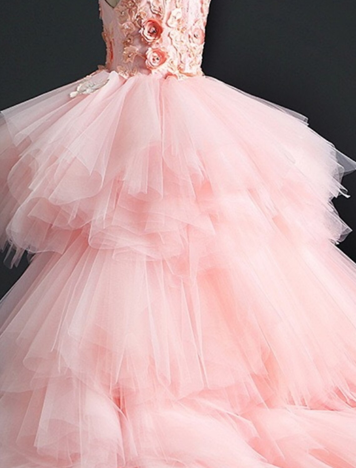 Kids Little Girls' Dress Solid Colored Flower A Line Dress Party Performance Ruched Mesh Pink Knee-length Sleeveless Princess Sweet Dresses Summer Regular Fit 2-8 Years