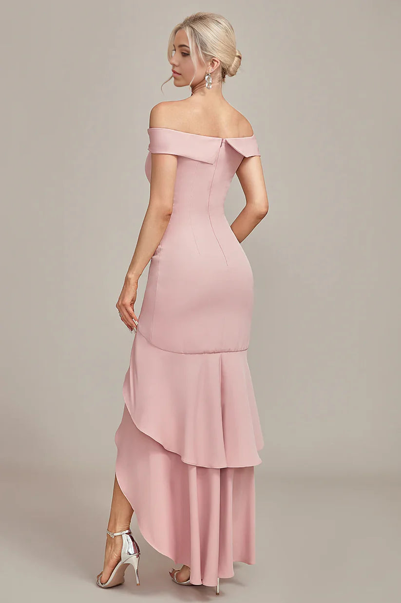 Mermaid Asymmetrical Ruffled Mother of the Bride Dress