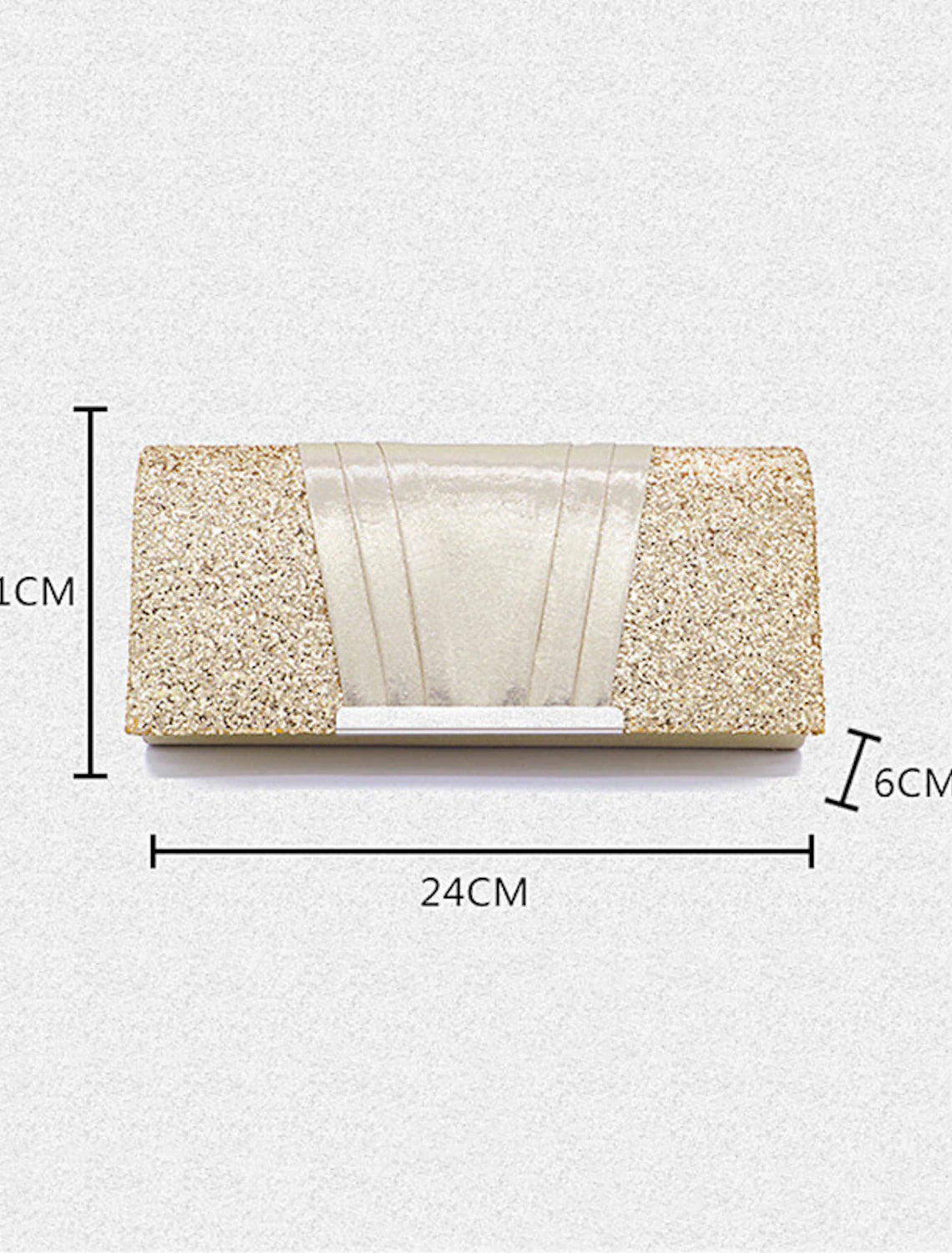 Women's Clutch Bags for Evening Bridal Wedding Party with Chain in Solid Colored
