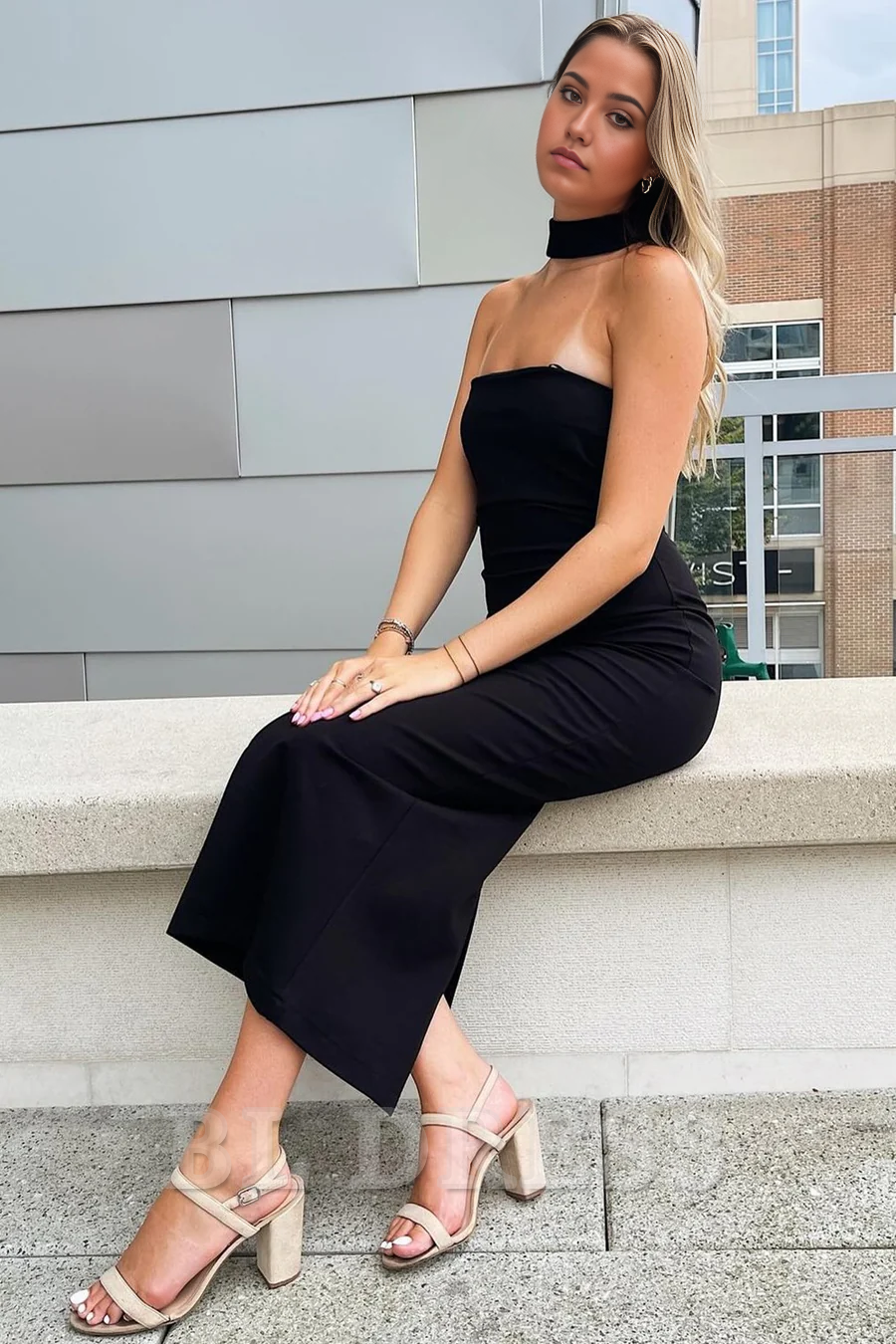 Sheath Halter Neckline Ankle-Length Red formal dresses Bridesmaid Dresses evening gown Prom Dress