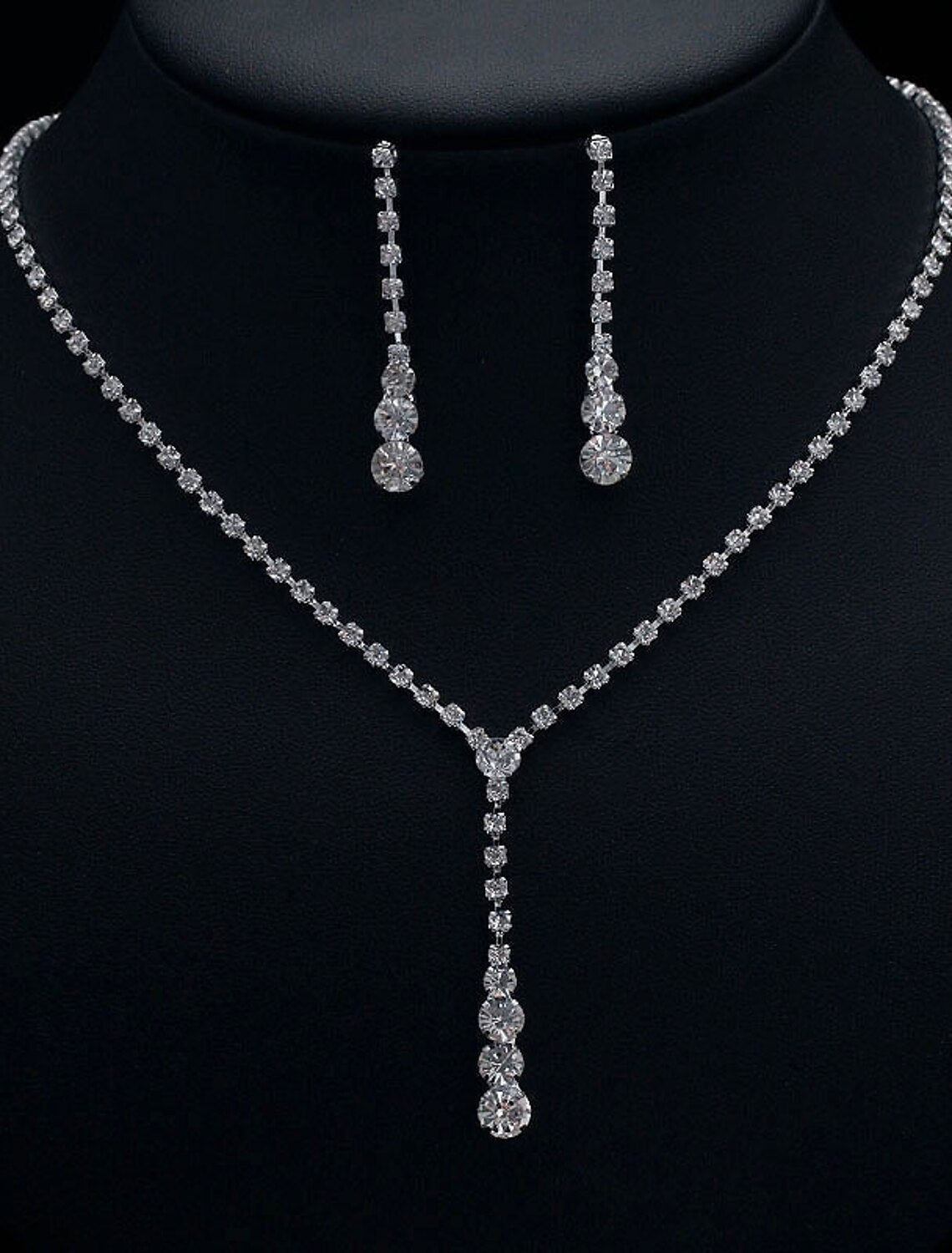 1 set Jewelry Set Jewelry Sets For Women's Anniversary Party Evening Gift Rhinestone Alloy Tennis Chain