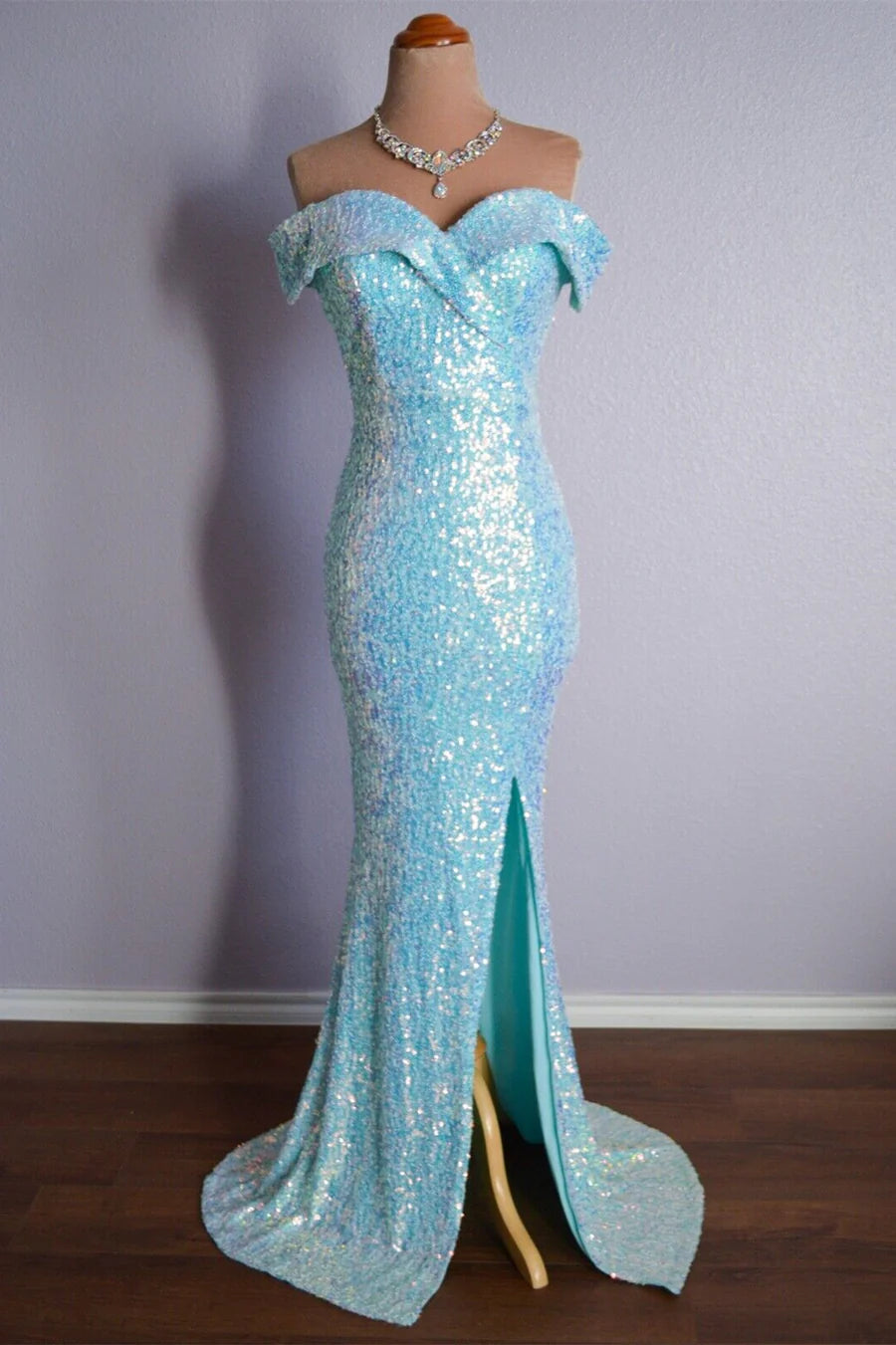 Mermaid Sparkly Long Prom Dresses Formal Dress