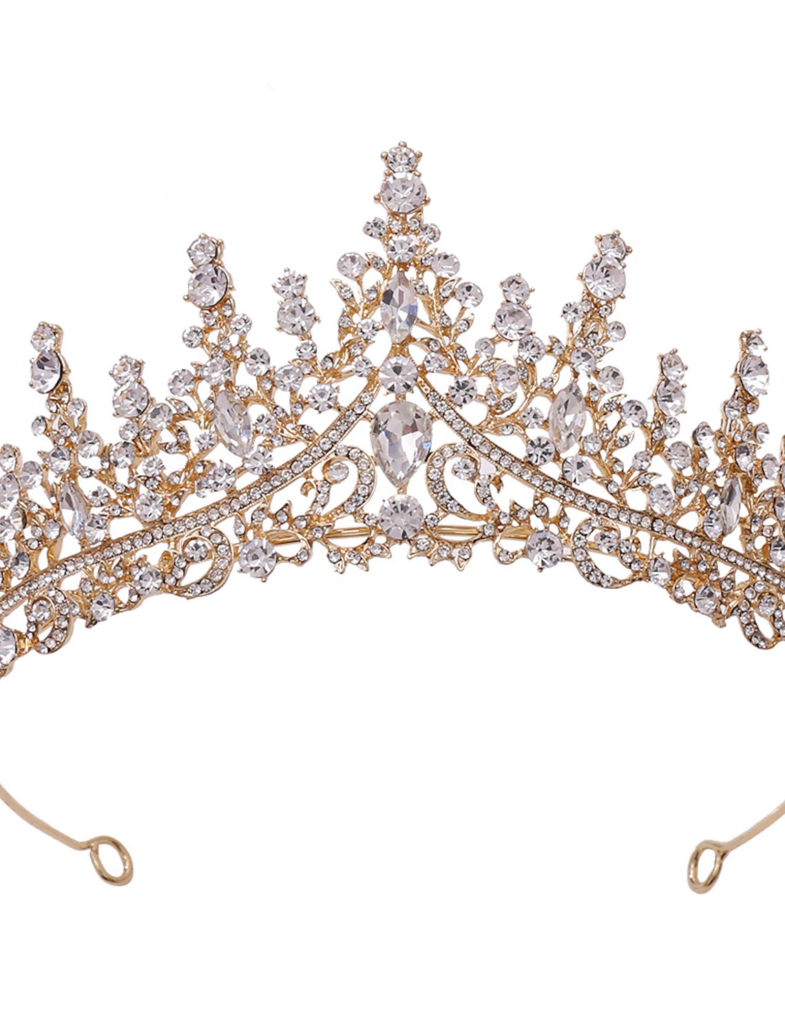 Krone Tiaras Stirnbänder Strass Legierung Hochzeit Party Retro Süße Mit Kristall