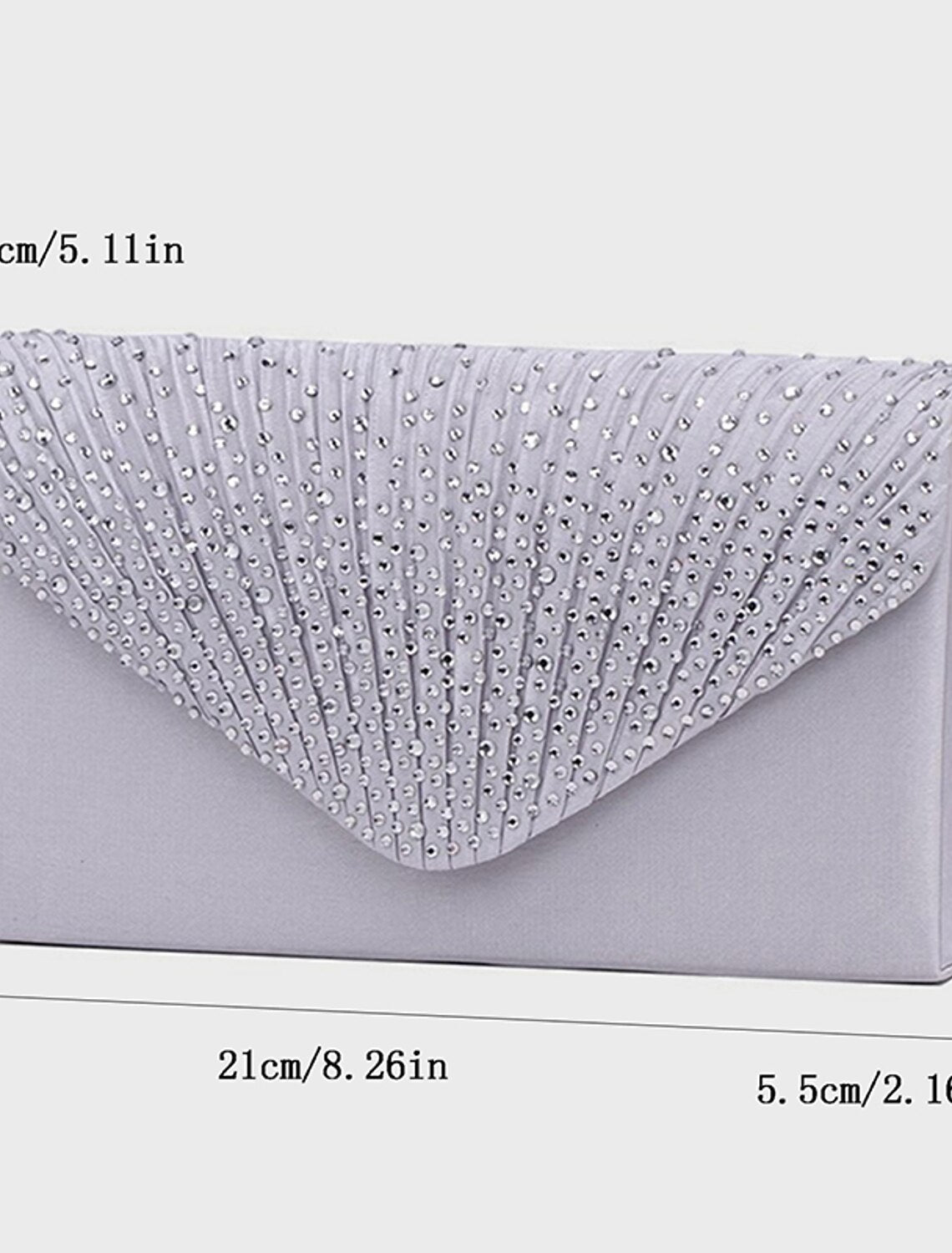 Dreifach faltbare Clutch für Damen für formelle Abendveranstaltungen, Brautpartys, Hochzeiten mit Kristall-/Strass-Glitzer