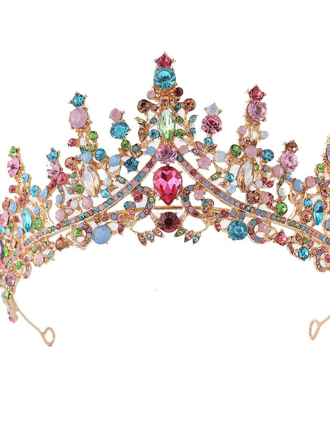 Kristall-Hochzeits-Tiara für Frauen, Krone, königliche Königin, Stirnband, Metall, Prinzessin, Braut, Quinceanera, Kopfschmuck, Geburtstag, Abschlussball, Festzug, Halloween, Kostüm, Cosplay
