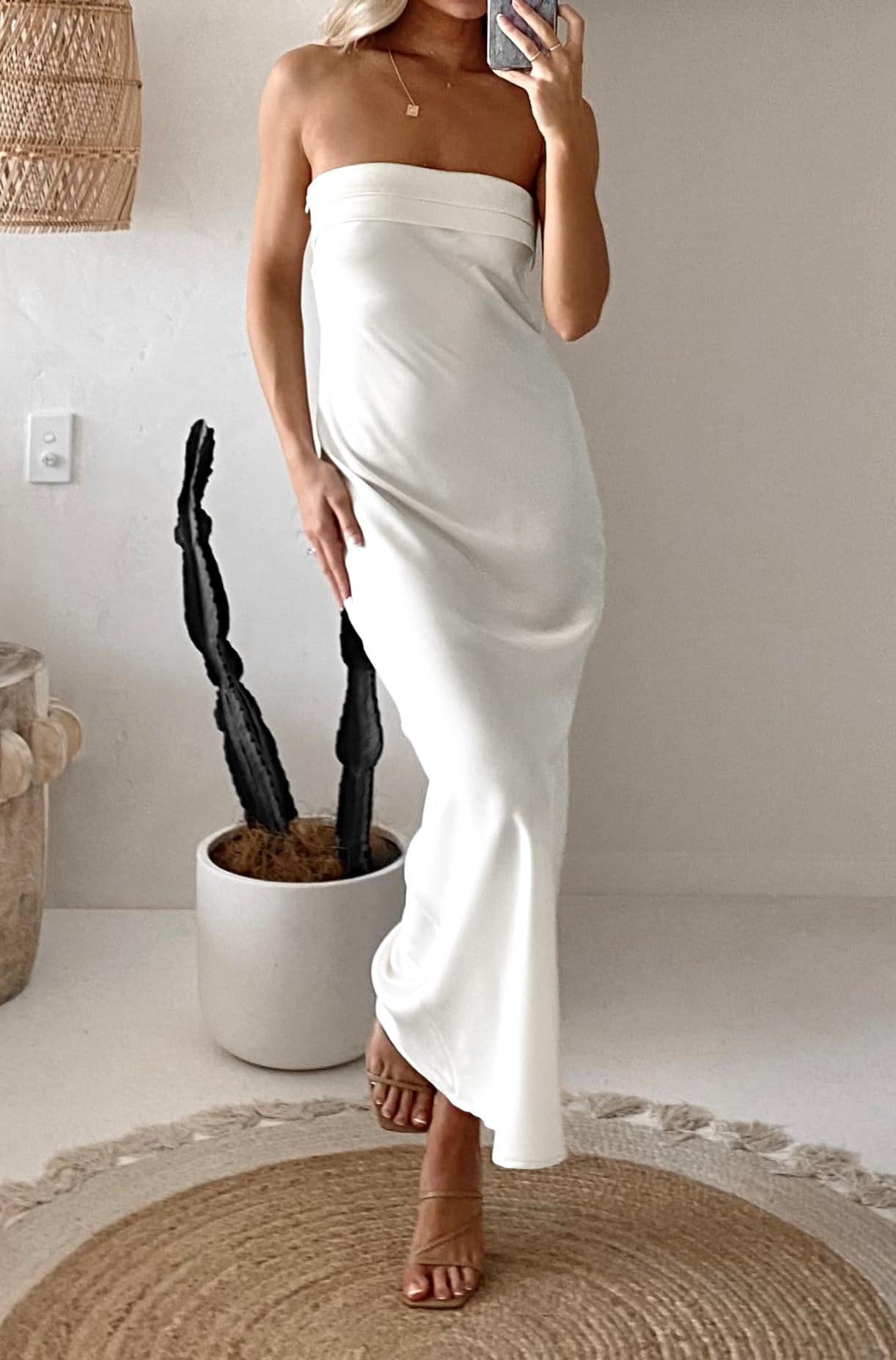 Sheath Sleeveless Backless Satin formal dresses Bridesmaid Dresses evening gown Prom Dress