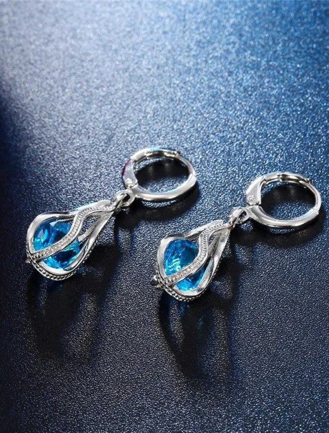 Bridal Jewelry Sets Two-piece Suit Zircon Crystal Rings 1 Necklace Women's Fashion Lovely Classic Precious irregular Jewelry Set For Wedding Party