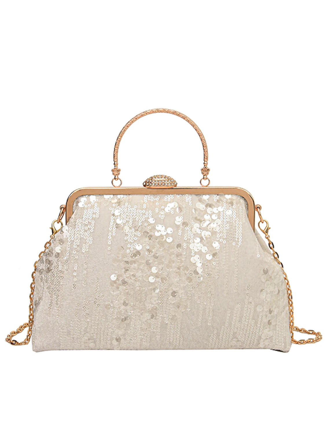 Women's Handbag Clutch Dome Bag Synthetic Party Bridal Shower Wedding Party Sequin Large Capacity Foldable Geometric