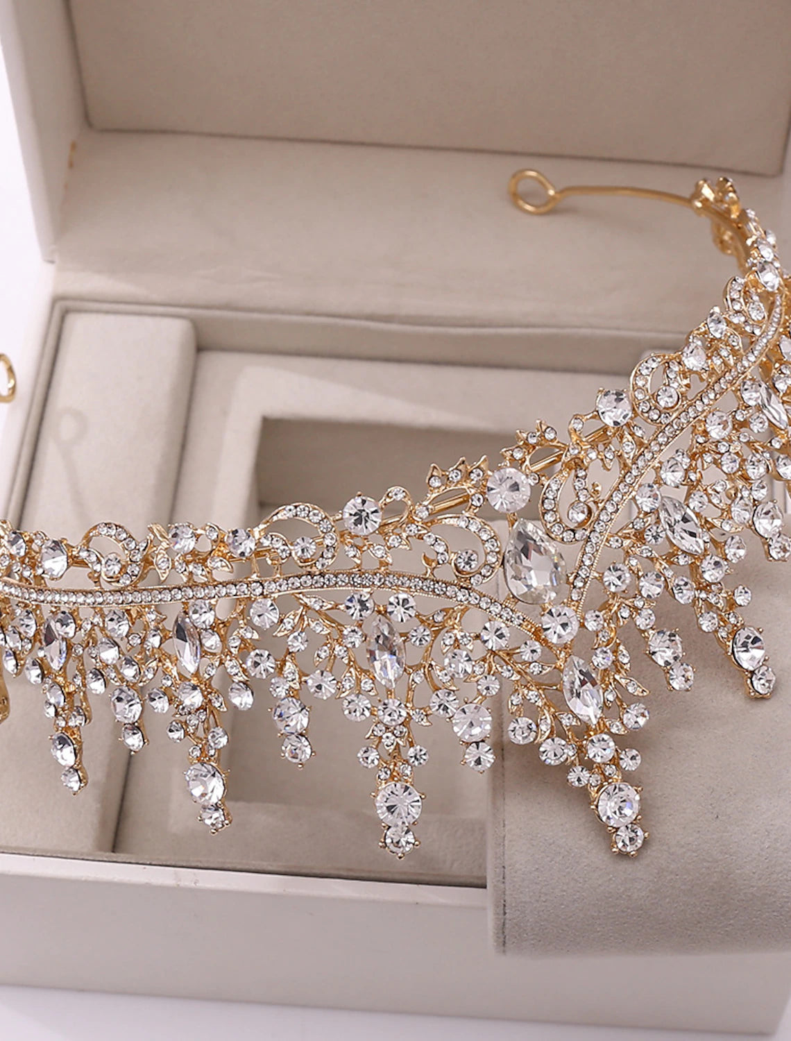 Krone Tiaras Stirnbänder Strass Legierung Hochzeit Party Retro Süße Mit Kristall