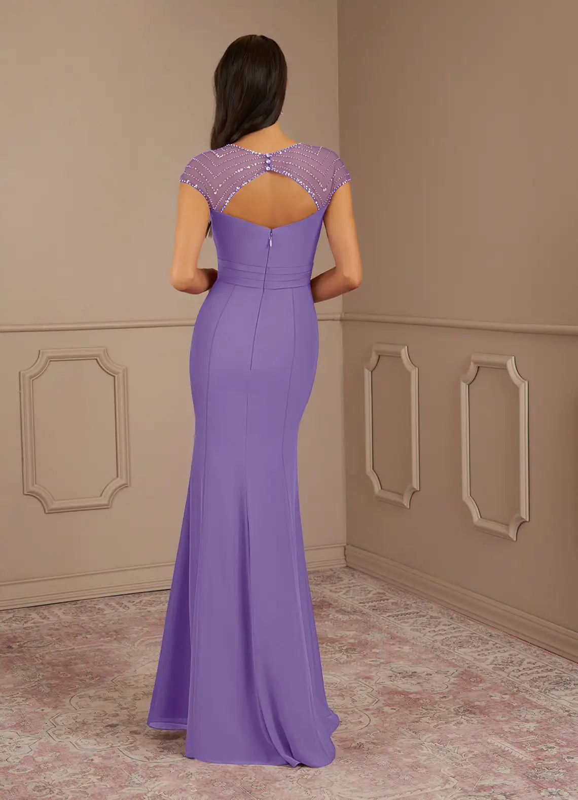 Mermaid Sequins Chiffon Tahiti formal dresses evening dress Mother of the Bride Dresses