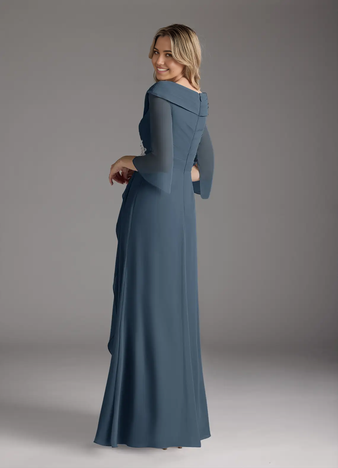 A-Line V-Neck Chiffon formal dresses evening dress Mother of the Bride Dresses