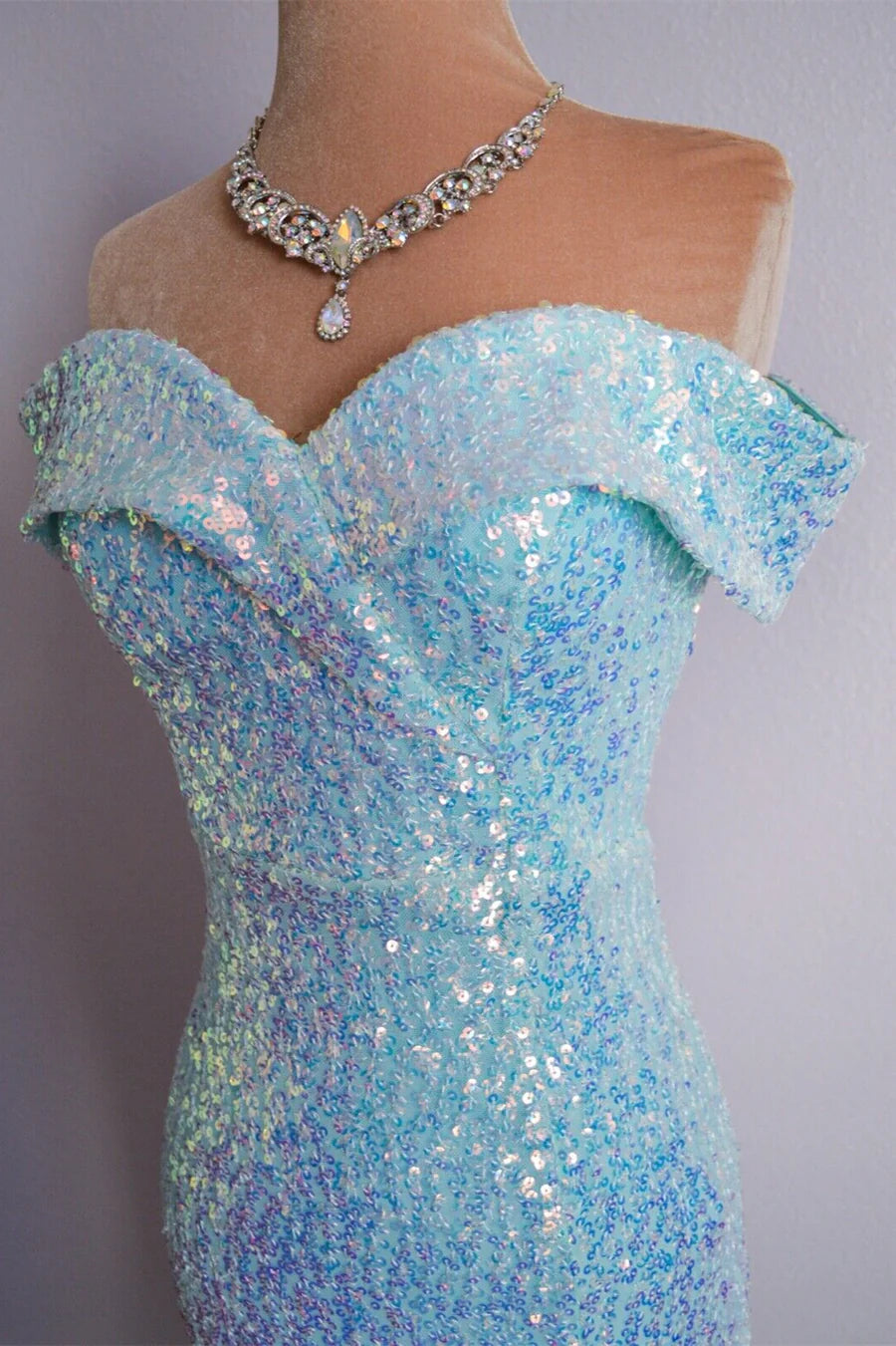 Mermaid Sparkly Long Prom Dresses Formal Dress