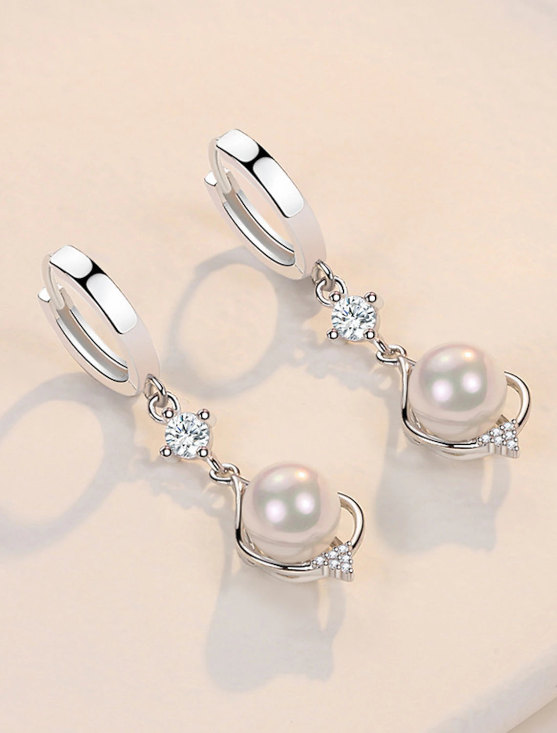 Women's Pearl Drop Earrings Classic Drop Precious Petal Stylish Simple Earrings Jewelry Gold / White For Gift Festival 1 Pair