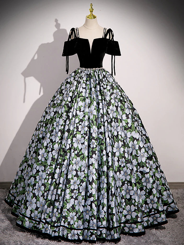 A-Line Satin Long Prom Dress