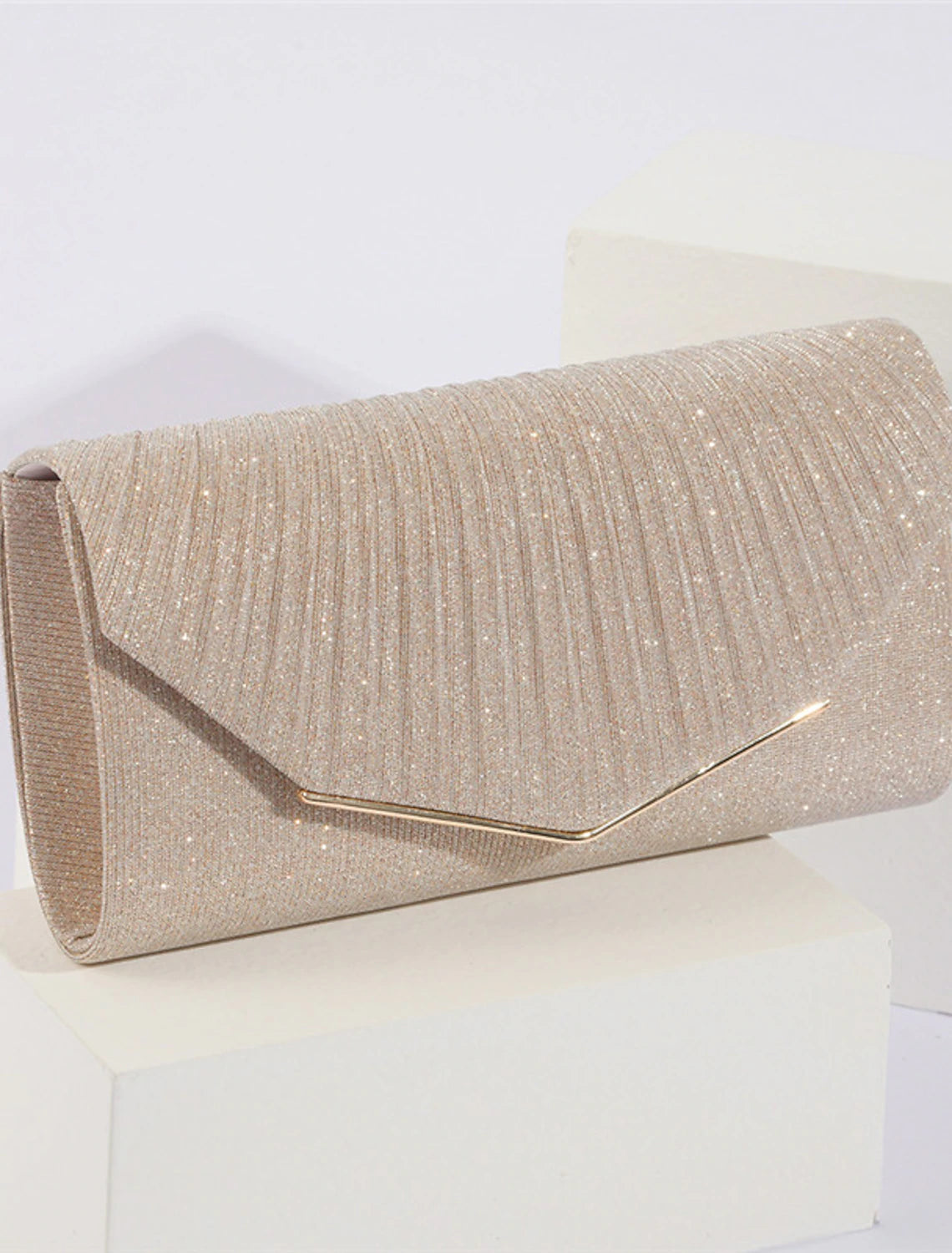 Women's Evening Bag Clutch Bags Polyester for Evening Bridal Wedding Party with Chain in Solid Color