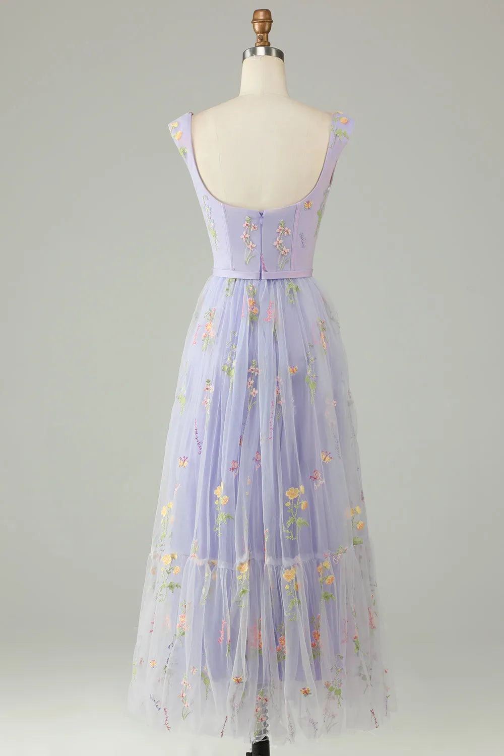 A Line Sweetheart Long Prom Dress with Embroidery