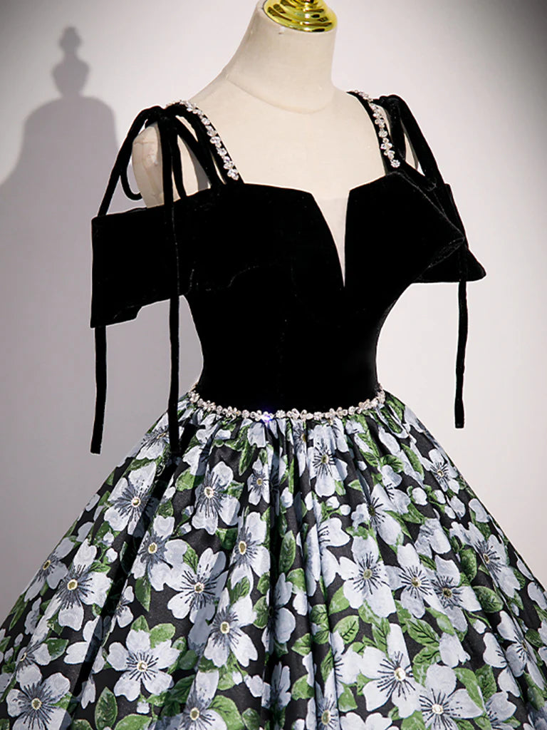 A-Line Satin Long Prom Dress