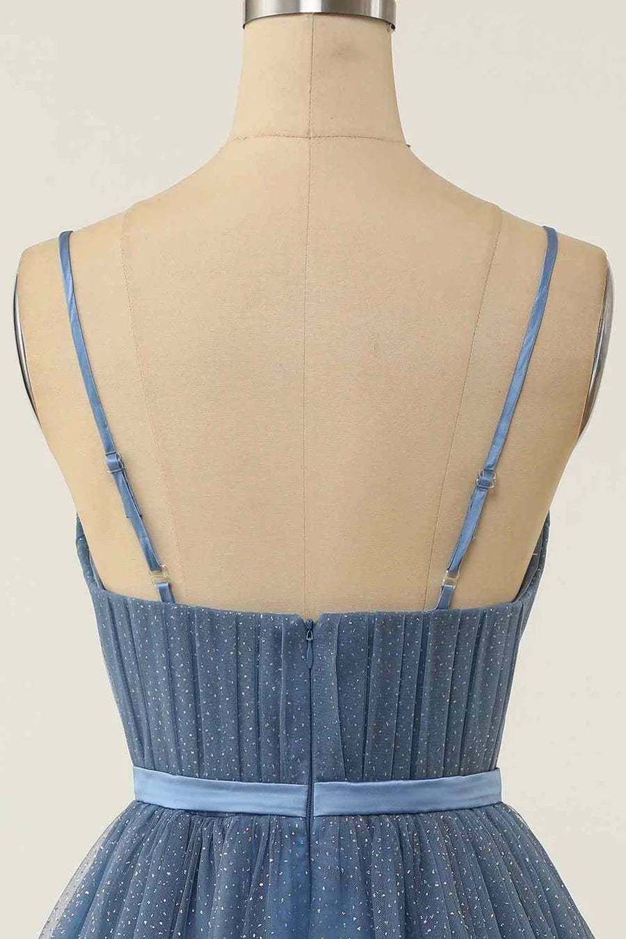 A-Linie V-Ausschnitt Plissee Doppelfliege Schärpe Homecoming-Kleid