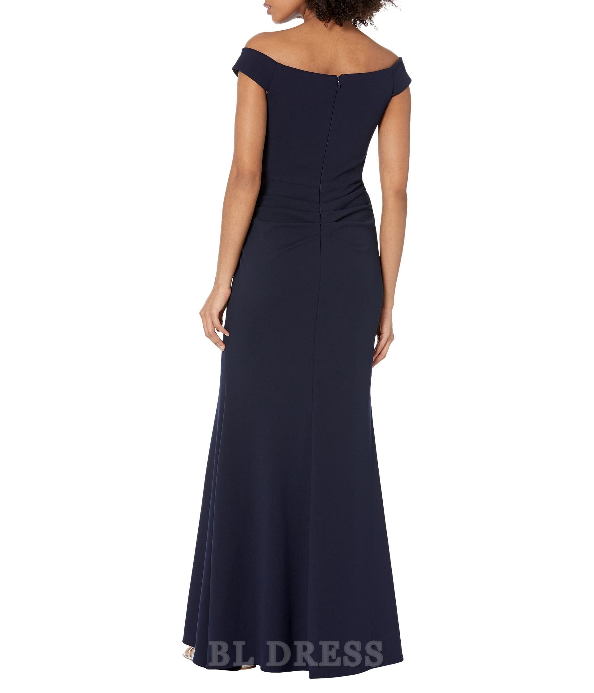 Mermaid Off Shoulder Short Sleeve Ruffle formal dresses Bridesmaid Dresses evening gown Prom Dress