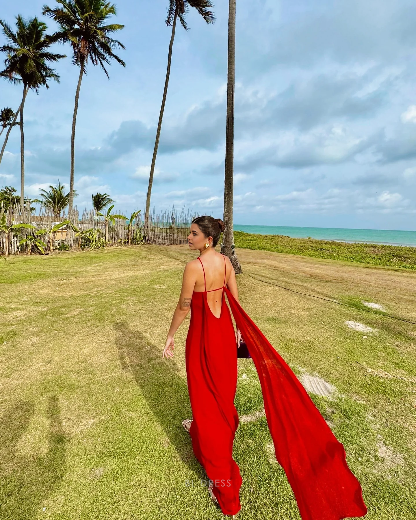 Sheath Chiffon Backless Red formal dresses Bridesmaid Dresses evening gown Prom Dress