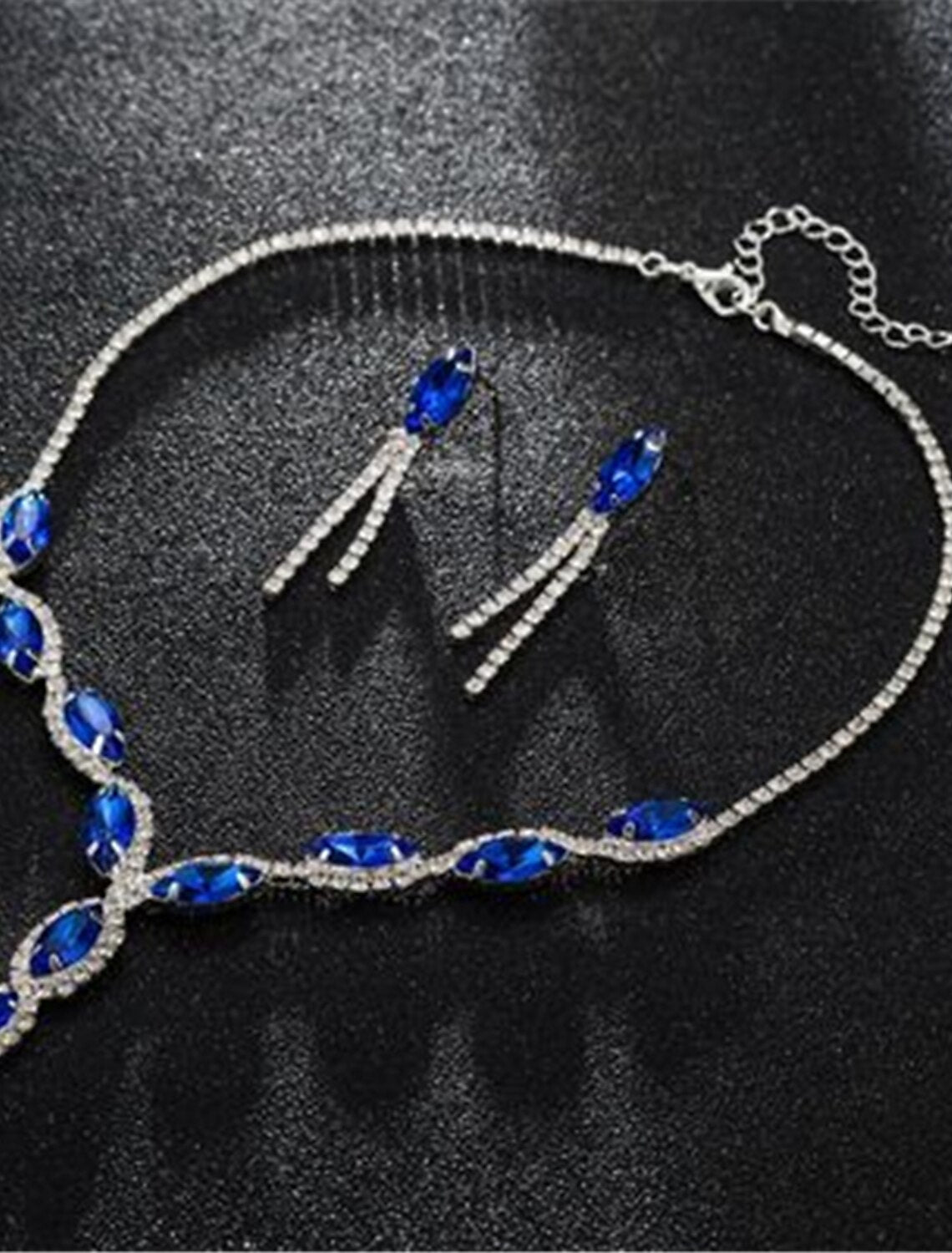 Stud Earrings 1 set White AAA Cubic Zirconia Alloy 1 Necklace Earrings Women's Stylish Luxury Lovely Tennis Chain Mini Jewelry Set For Party Wedding Engagement / Choker Necklace / Bridal Jewelry Sets