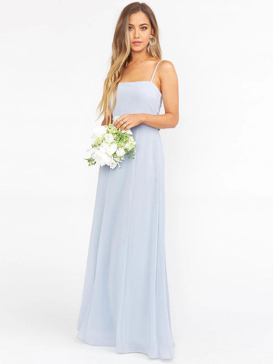 A-Linie Bodenlang Schnürung Abendkleider Abendkleid Partykleid Brautjungfernkleider 