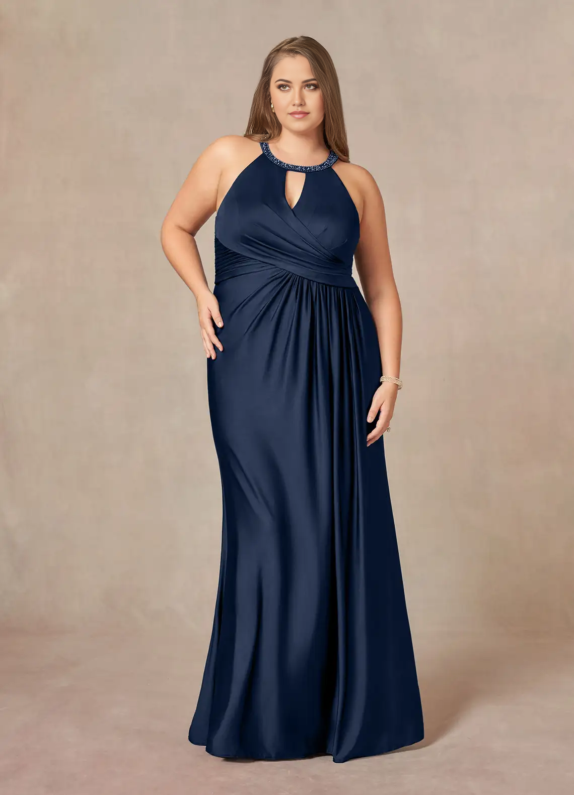 Sheath Sequins Chiffon Dark Navy formal dresses evening dress Mother of the Bride Dresses