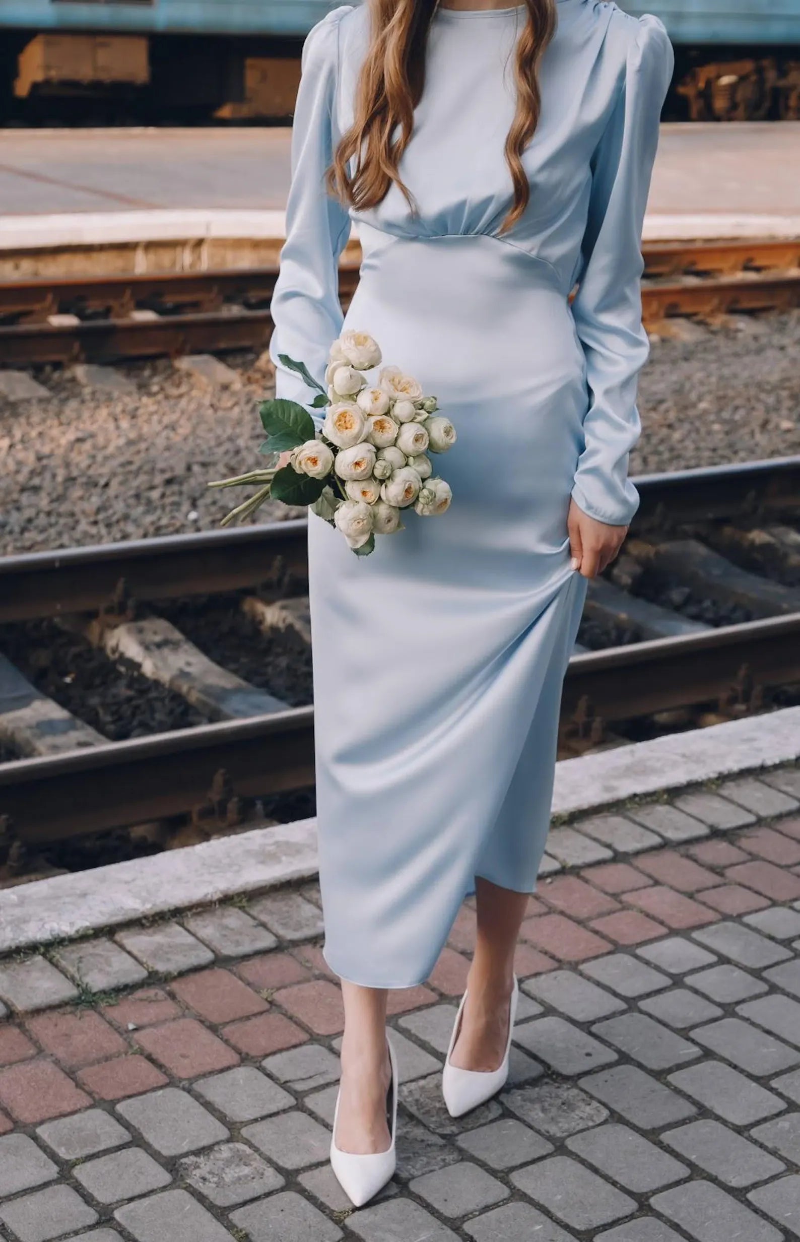 Sheath Long Sleeve Tea Length Bridesmaid Dress Formal Dresses for Wedding Guest Cocktail Dress Prom Dresses Mother of the Bride Dresses