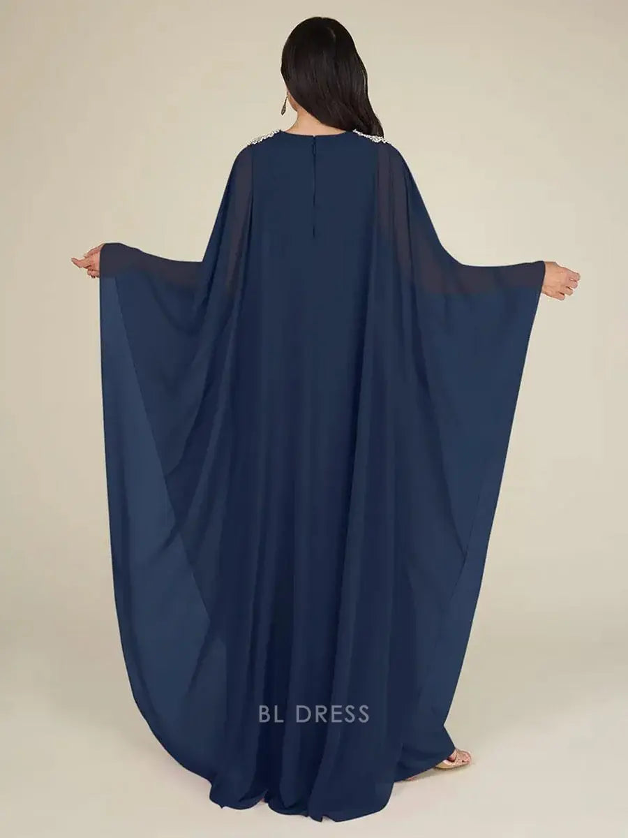 A-Line V-Neck Sleeveless Applique Chiffon Wedding Guest Dresses Mother of the Bride Dresse