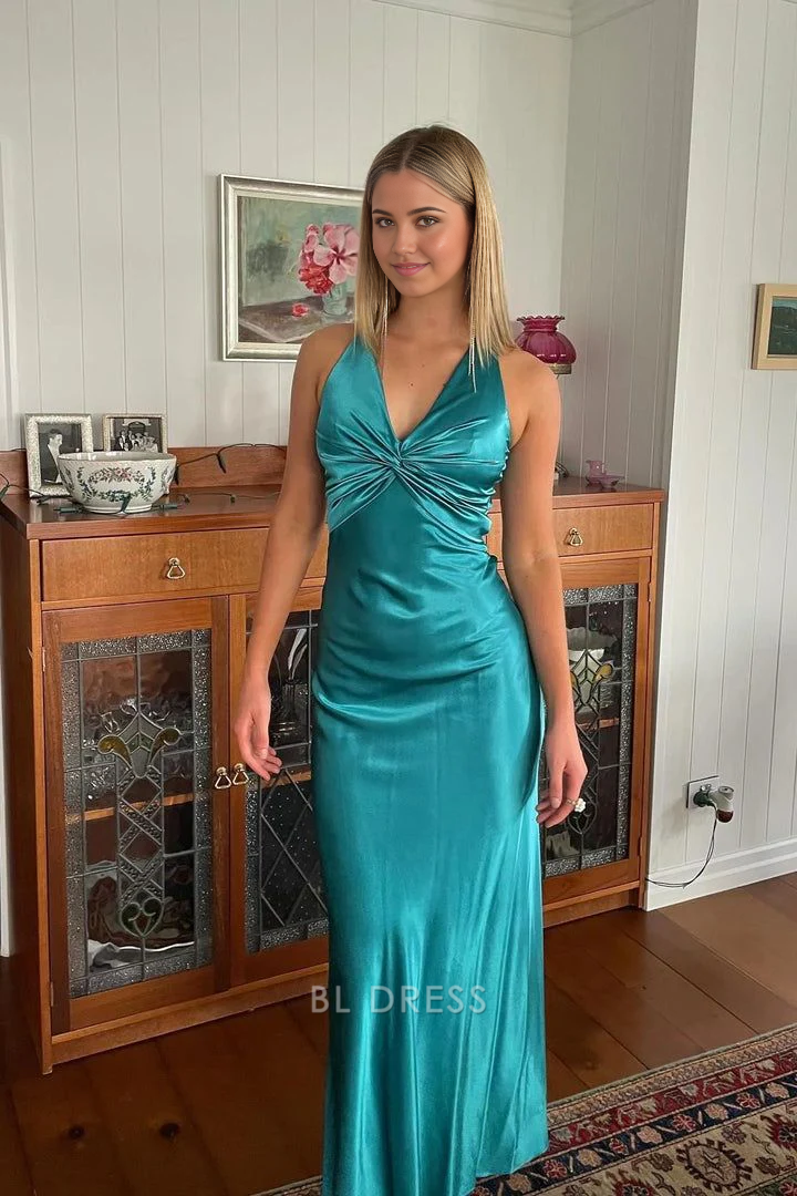 Sheath Sexy V Neck Backless Long formal dresses Bridesmaid Dresses evening gown Prom Dress