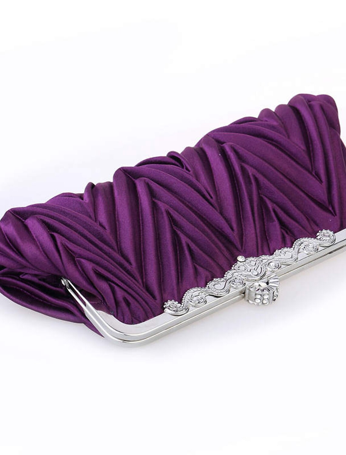 Women's Clutch Bags Satin Metal PU Leather  Wedding Party Crystal / Rhinestone