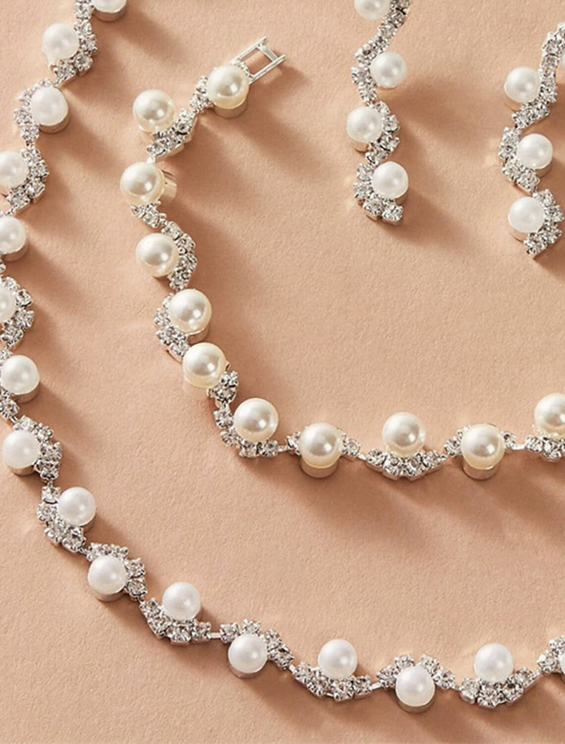 1 set Jewelry Set For Women's Anniversary Prom Imitation Pearl Rhinestone Plaited Wrap Ball / Beach