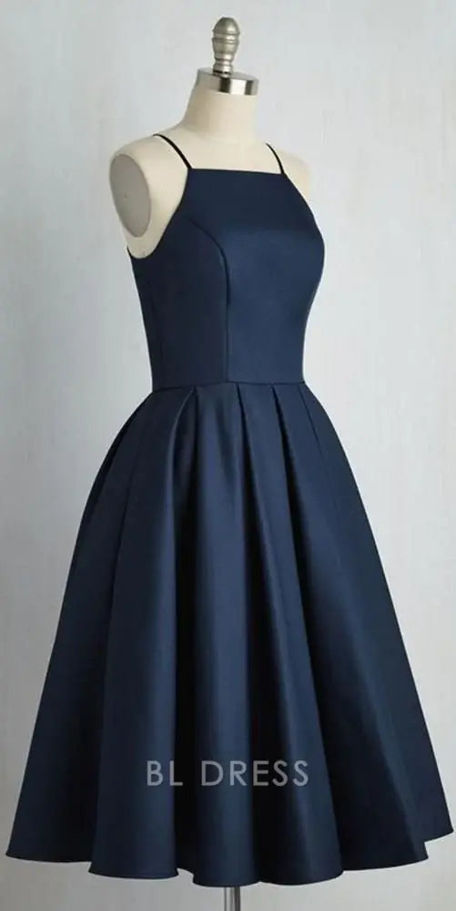 A-Linie Einfache Spaghettiträger Kurzes Heimkehrkleid Abendkleider Brautjungfernkleider Abendkleid Ballkleid