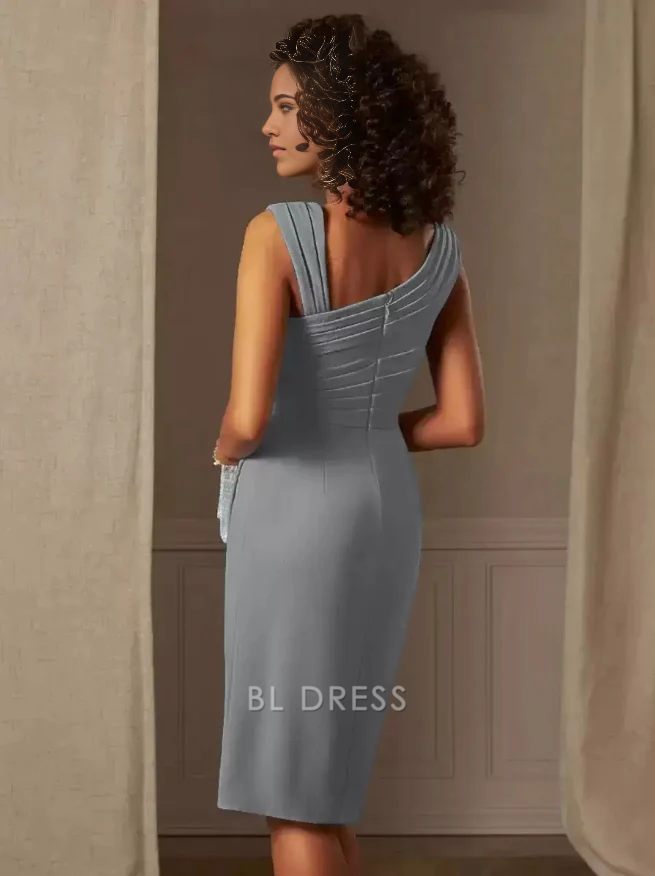 A-Line Sleeveless Pleated Wedding Guest Dresses Mother of the Bride Dresse