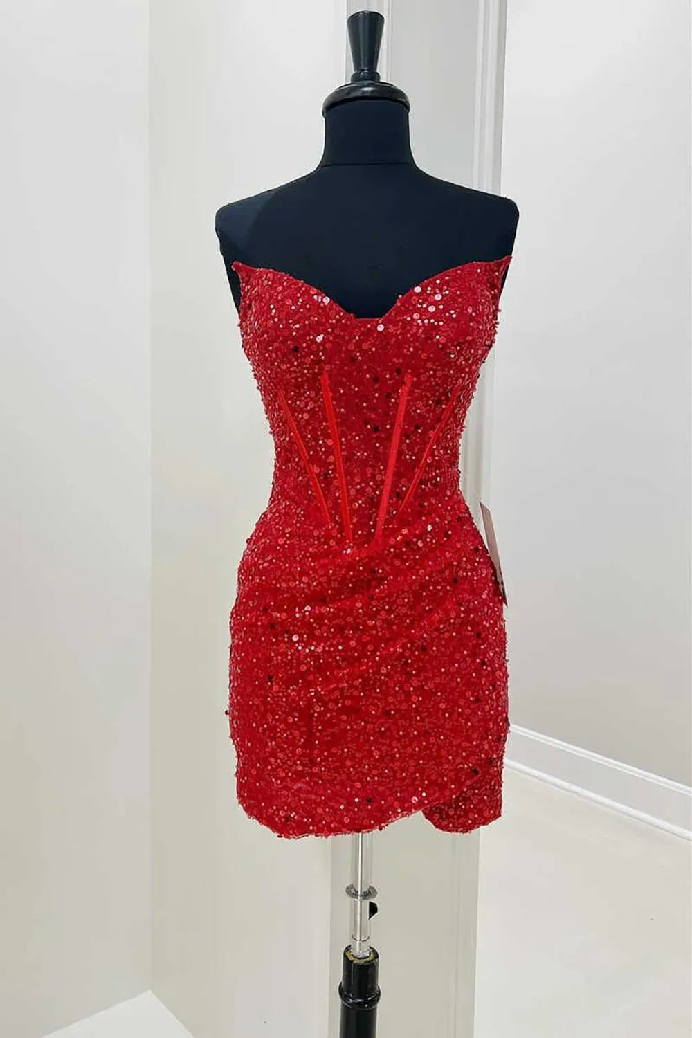 Bodycon Sweetheart Sequins Corset Homecoming Dress