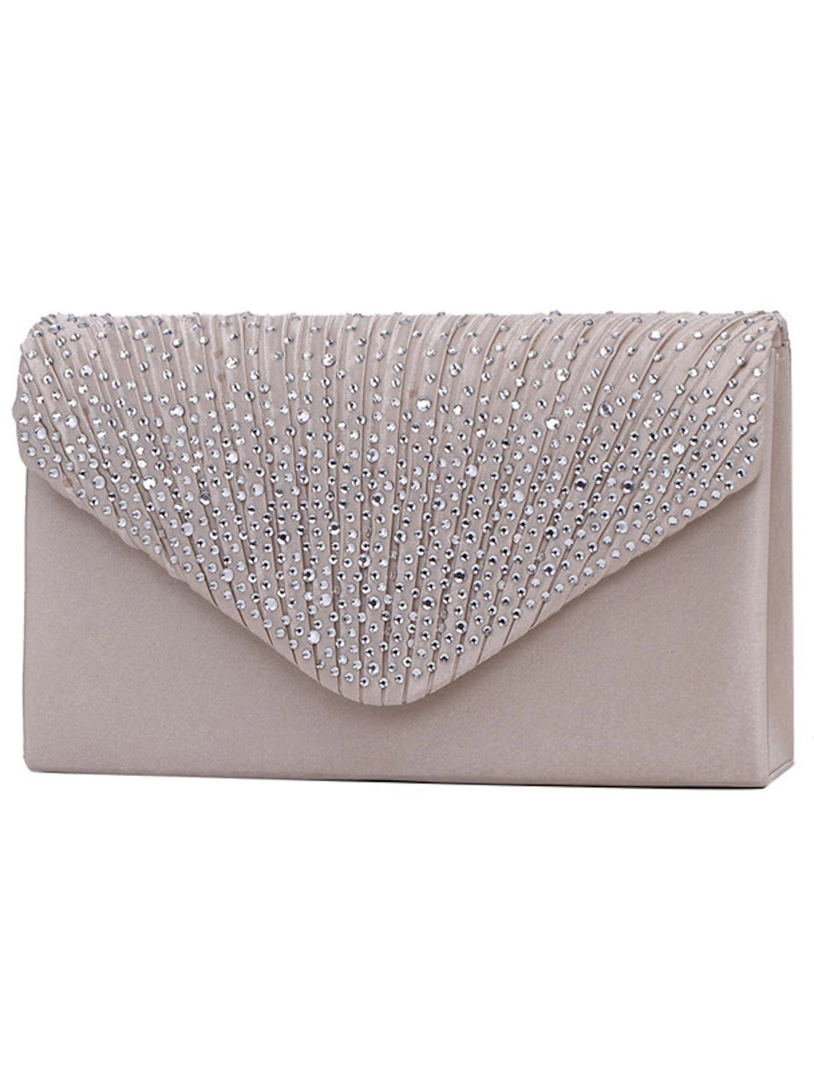 Dreifach faltbare Clutch für Damen für formelle Abendveranstaltungen, Brautpartys, Hochzeiten mit Kristall-/Strass-Glitzer