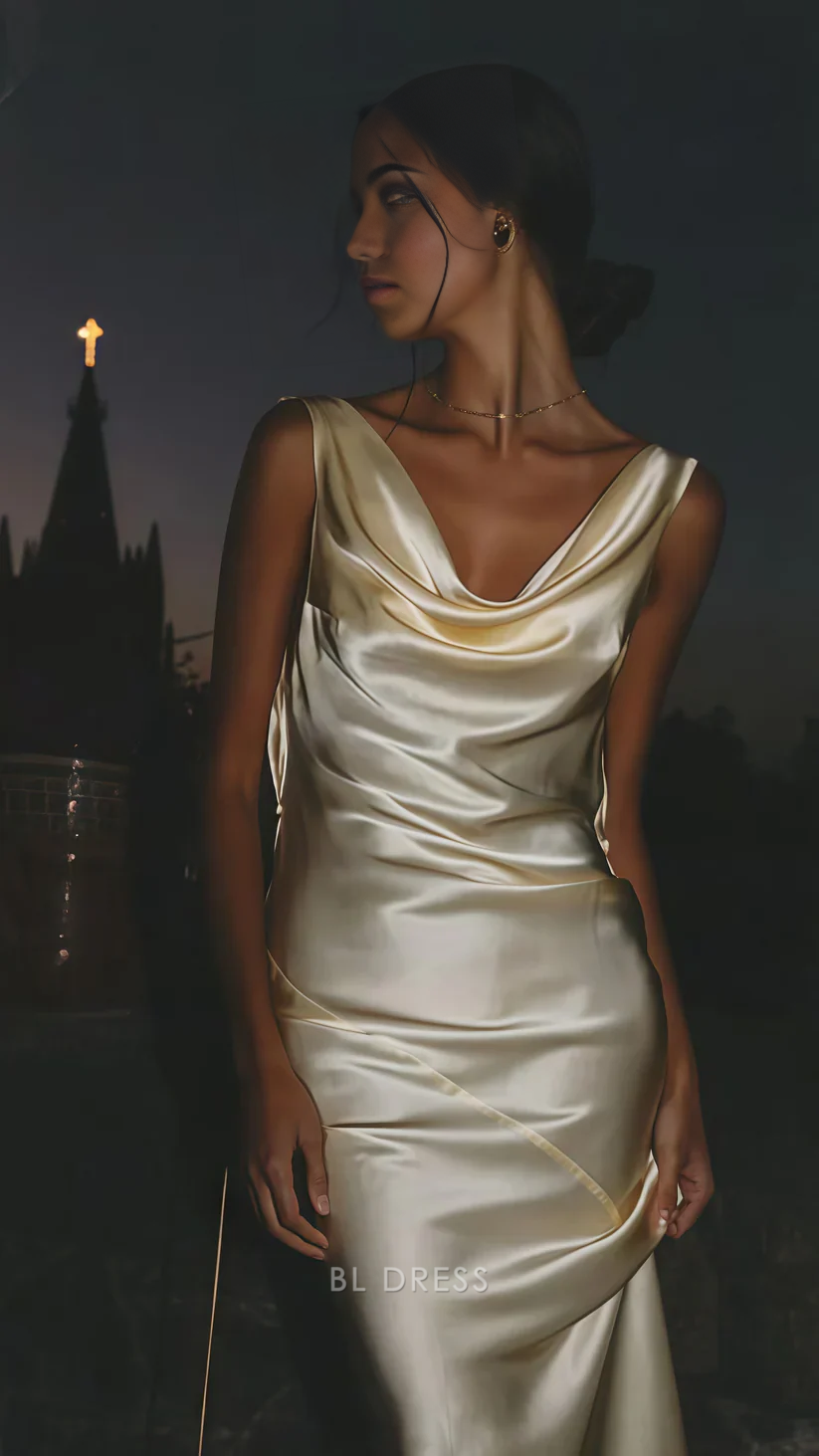 Sheath Sexy Backless Satin formal dresses Bridesmaid Dresses evening gown Prom Dress