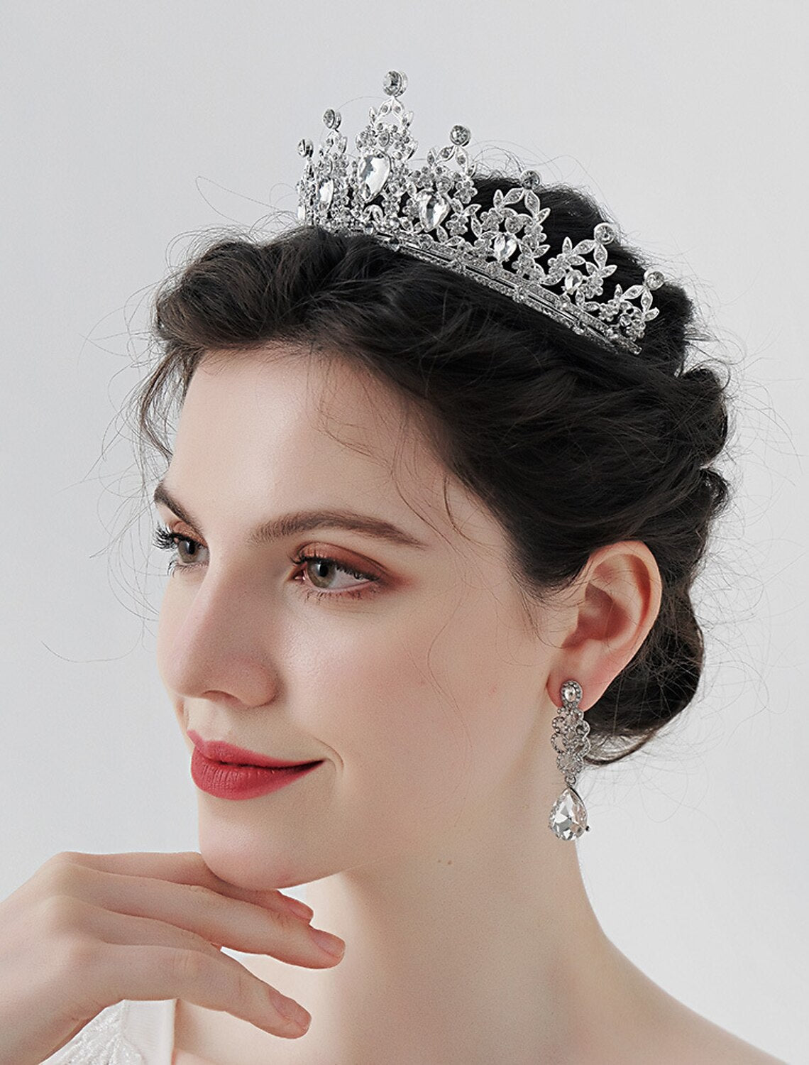 Funkelnde Kristall-Diademe und Kronen für Frauen und Mädchen, Rokoko-Hochzeitsaccessoires