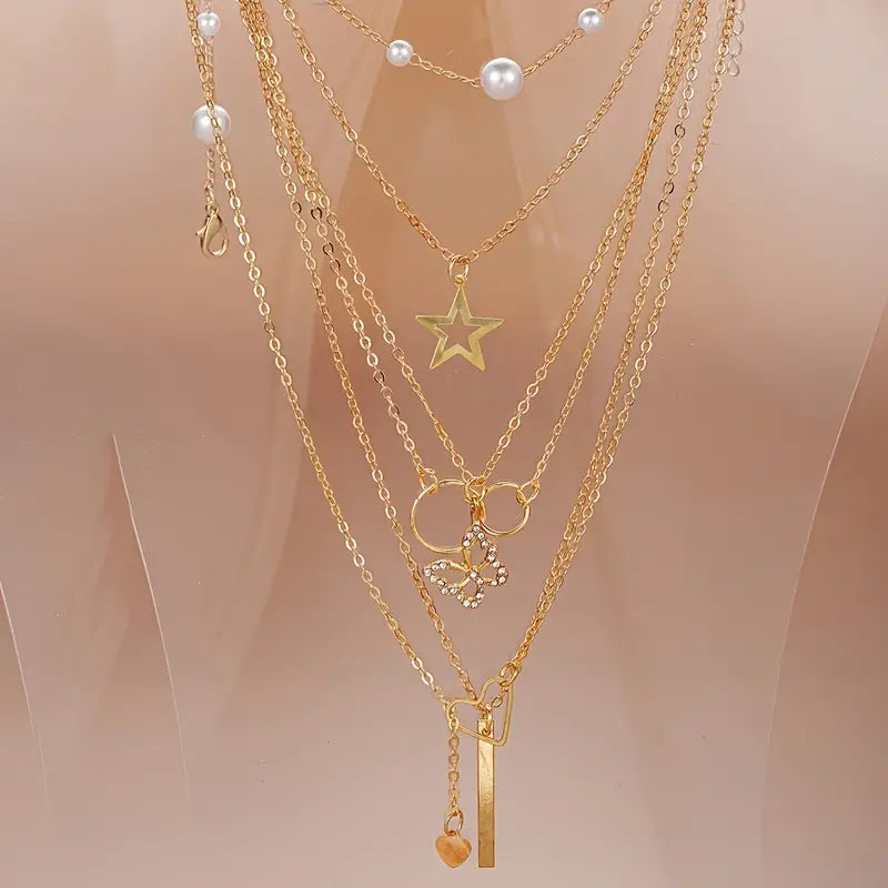 56pcs Jewelry Set, Including Necklaces, Earrings, Rings, Match Daily Outfits Party Accessories Casual Dating Decor (No Box)