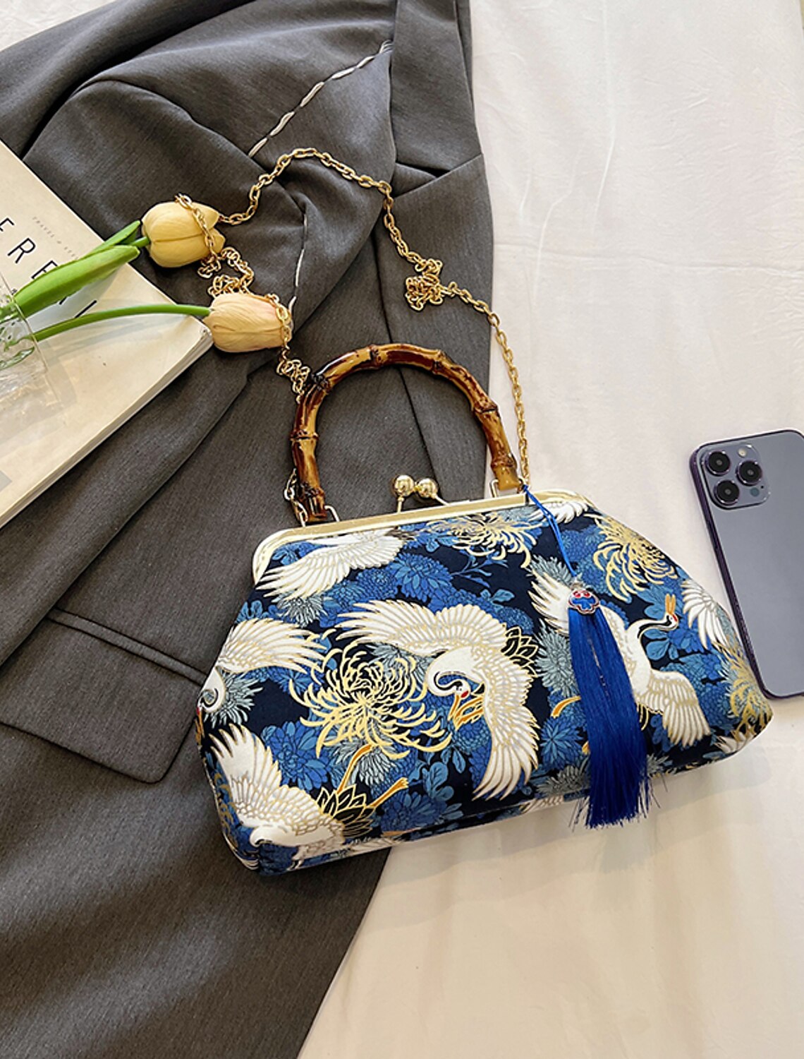 Damenhandtasche, Abendtasche, Synthetik, für Partys, Brautpartys, Hochzeitsfeiern, Kette, große Kapazität, atmungsaktiv, geometrisch