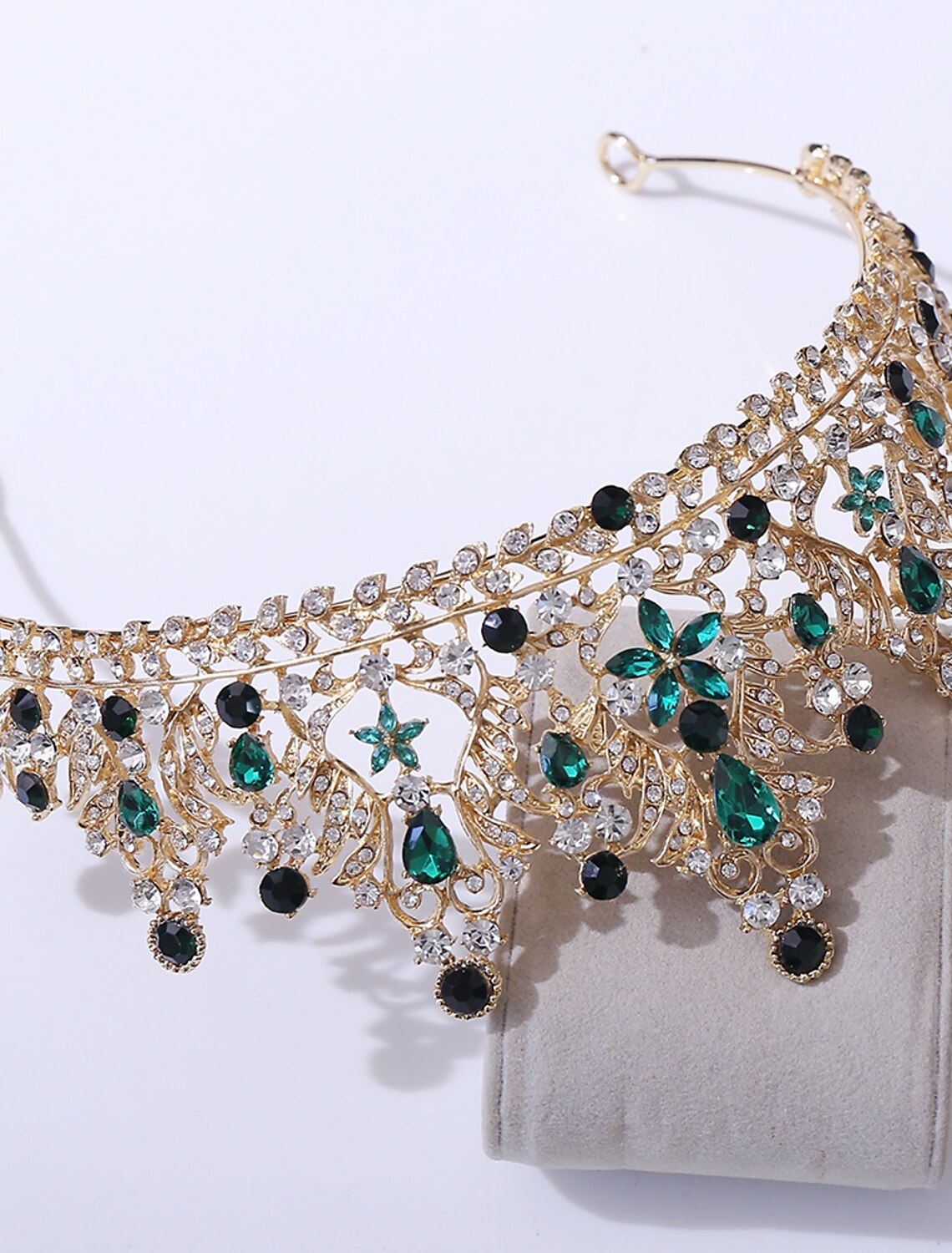 Krone Tiaras Stirnbänder Strass Legierung Hochzeit Party Retro Süße Mit Kristall