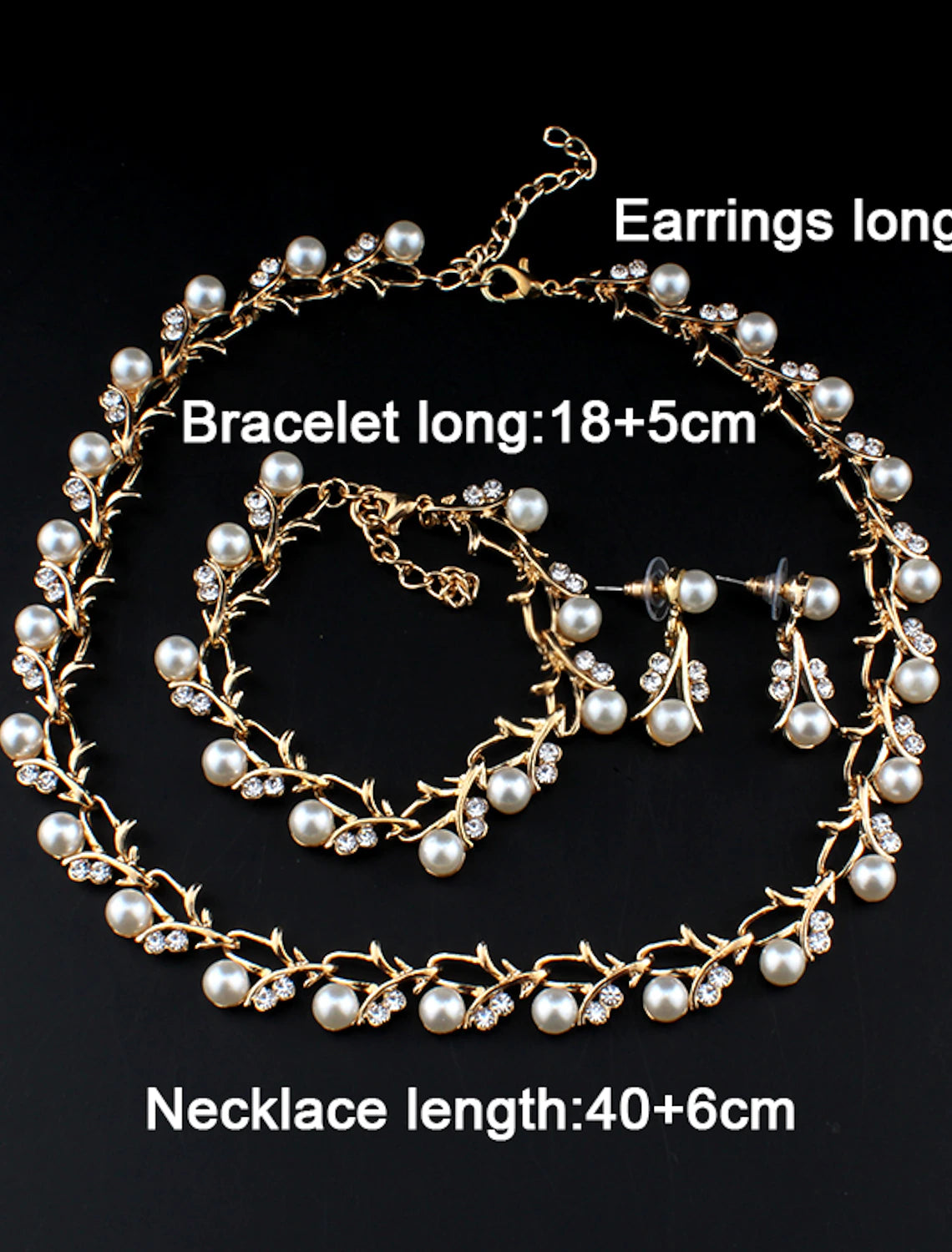 Bridal Jewelry Sets Two-piece Suit Imitation Diamond 1 Necklace Earrings Women's Elegant Luxury Briolette Drop Love Jewelry Set For Wedding Party Evening Gift