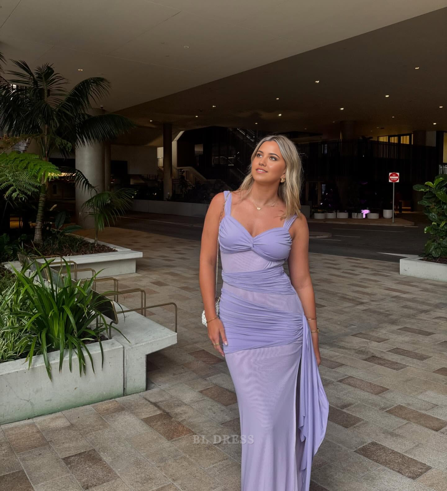 Sheath Lavender Ruffle Long formal dresses Bridesmaid Dresses evening gown Prom Dress