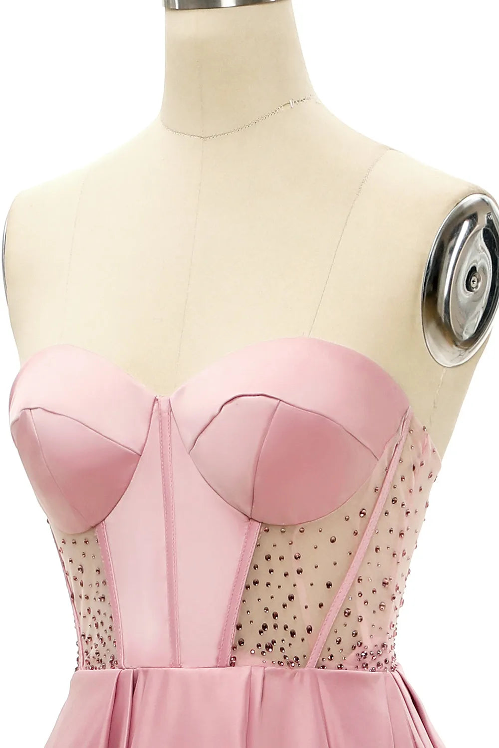 A-line Beaded Sweetheart Long Prom Dress