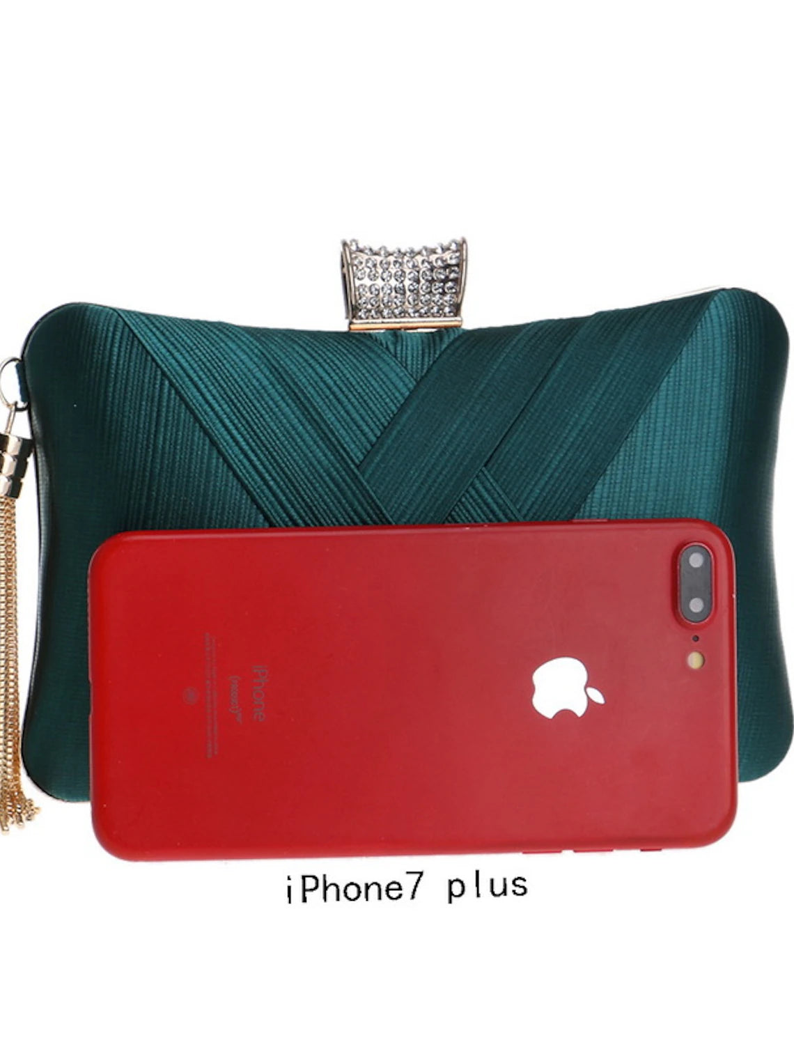 Damen Clutch Abendtasche Wristlet Clutch Taschen Seide Party Brautparty Urlaub Quaste Kette Große Kapazität