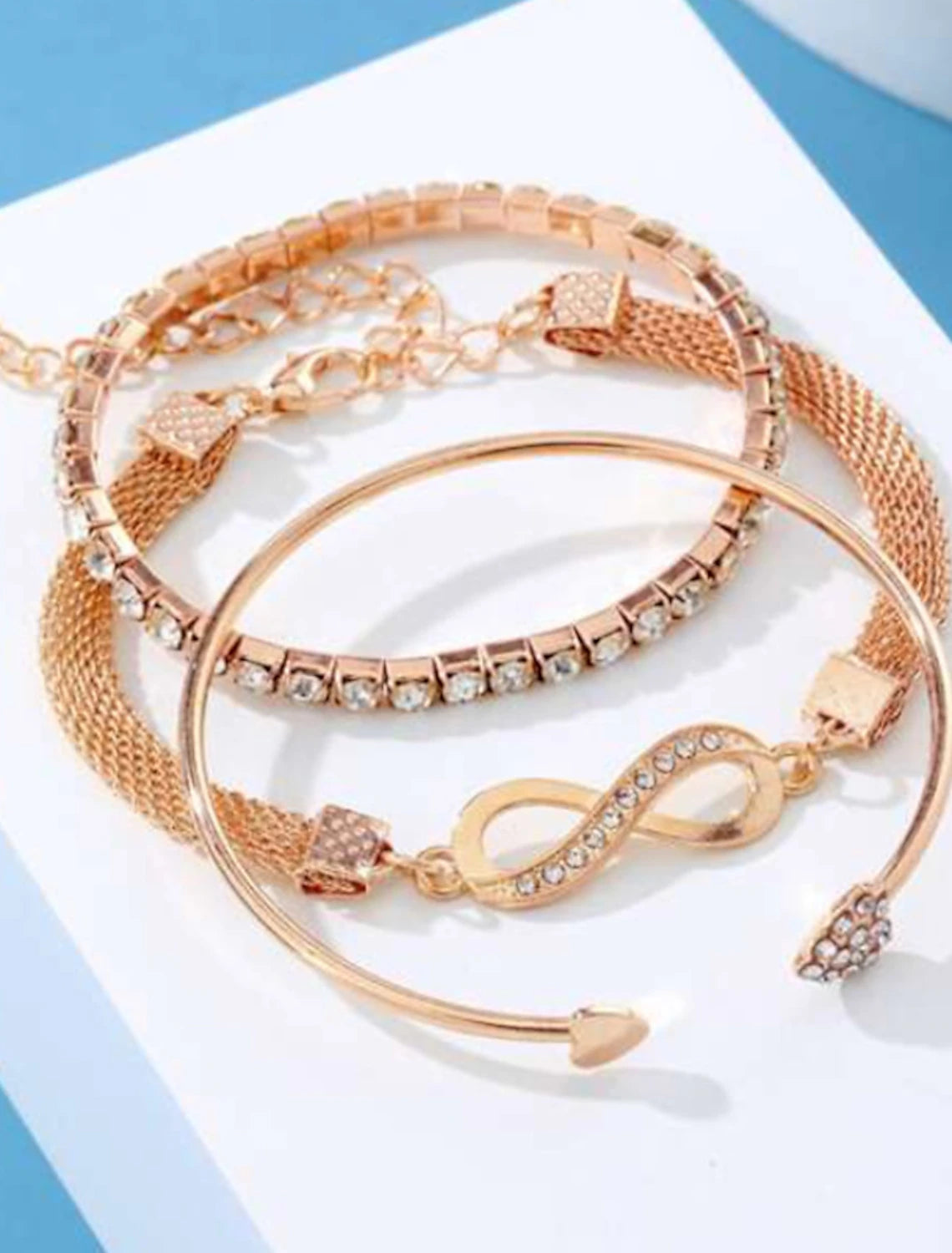 3pcs Women's Cuff Bracelet Bracelet Classic Precious Personalized Alloy Bracelet Jewelry Silver / Golden / Rose Gold For Gift Festival