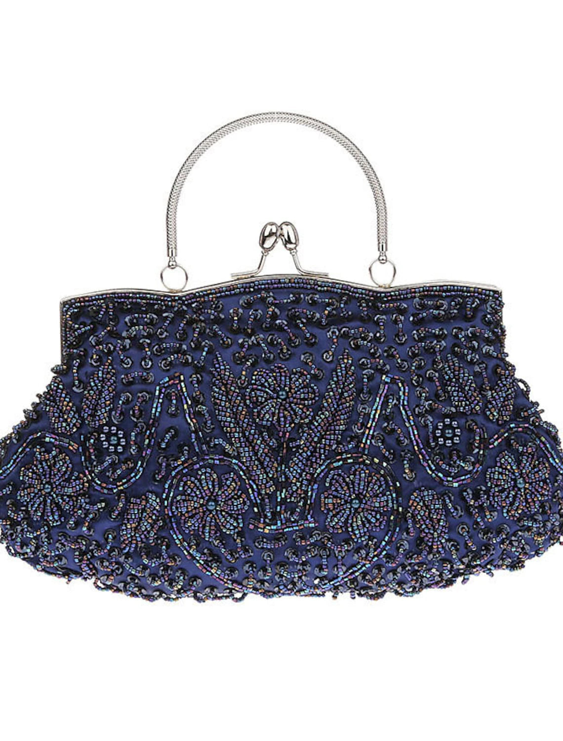Women's Vintage Beaded Clutch Bag - Elegant Polyester for Evening & Wedding Parties