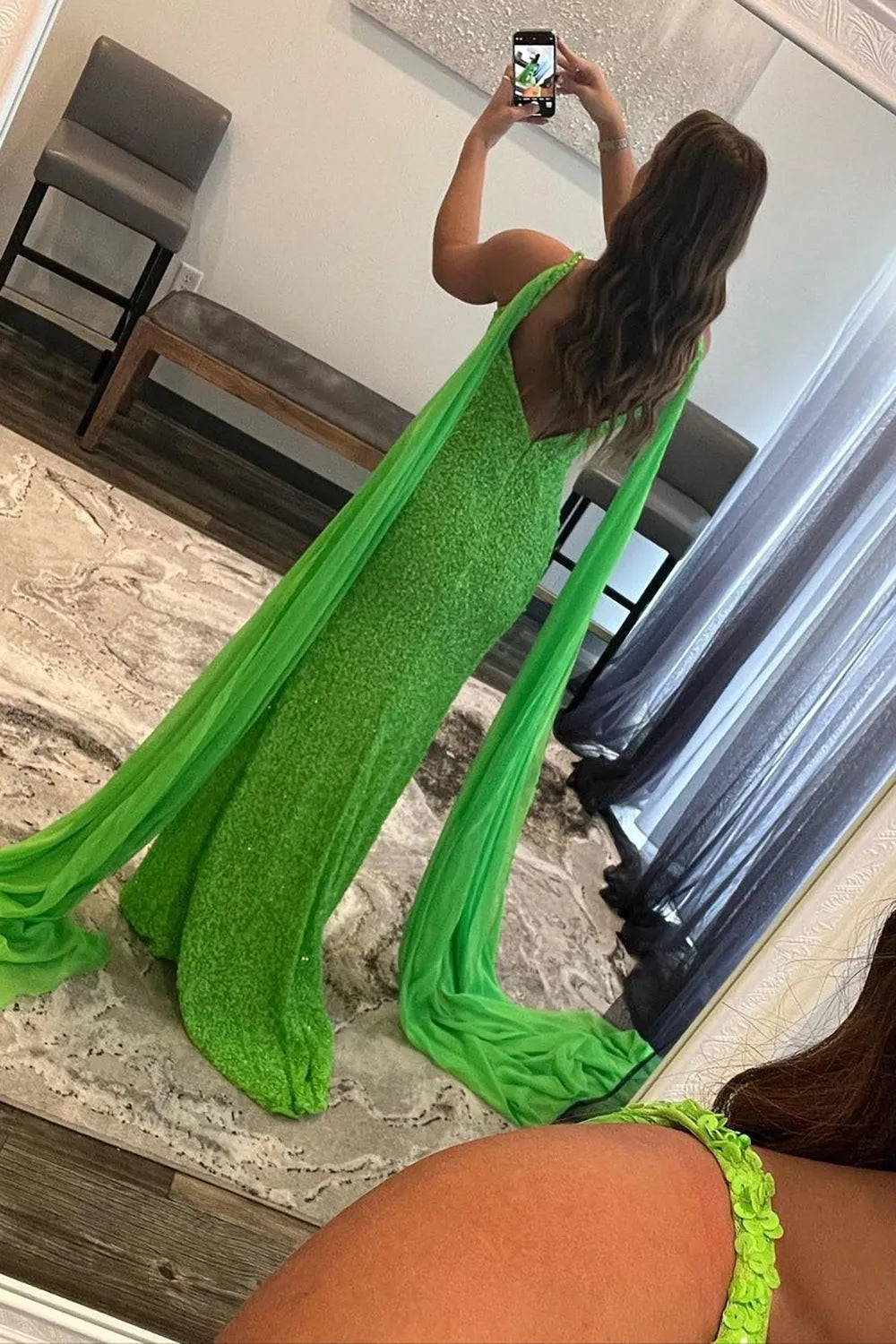 Mermaid Train Sequins Long Prom Dress