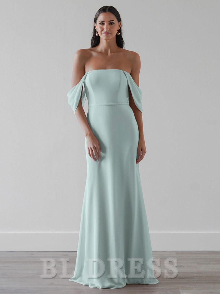 A-Line Chiffon Floor-Length formal dresses Bridesmaid Dresses evening gown Prom Dress